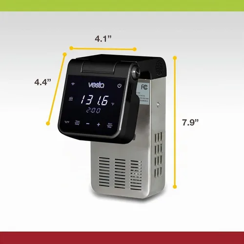 Vista 2 de Vesta Precision Cocina Sous Vide, capacidad de 30 L, control de aplicación WiFi Large Display Screen,Foldable Design, IPX7 Waterproof, High