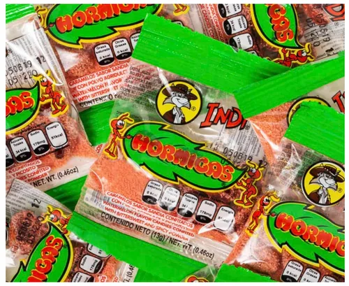 Vista 4 de 2 paquetes – Caramelos mexicanos con sabor a sandía Hormigas con polvo picante, 24