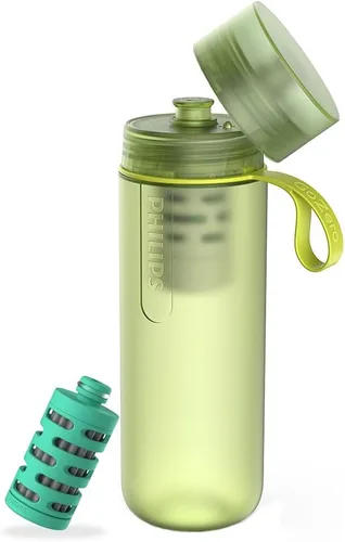 Vista 14 de PHILIPS Water GoZero - Botella de agua activa sin BPA con filtro de agua de río/lago/manantial para senderismo, campamento y fitness, filtro de agua