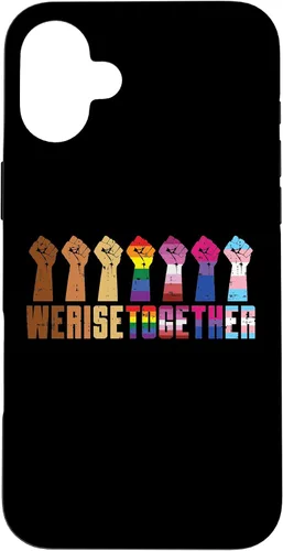 Vista 23 de We Rise Together Black LGBT Raised Fist Pride Equality Gift Case for iPhone 17