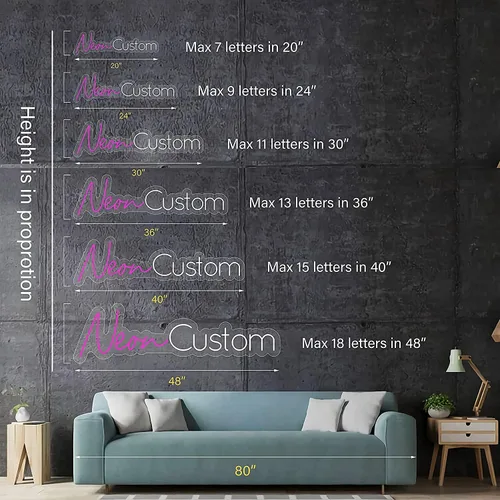 Vista 5 de LC Letreros de neón personalizados para dormitorio, fiesta de boda, letrero de neón regulable personalizado para arte de pared, regalo de cumpleaños