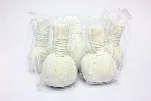 Vista 2 de 5 X Thai SPA Herbal HOT Compress Masaje Ball Therapy (Luk Pra Kob) Producto de Tailandia