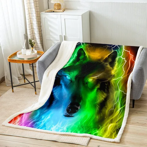 Vista 10 de Manta Sherpa de esquí para deportes de esquí, manta de felpa para deportes de invierno, manta de forro polar para sofá, cama, paisaje de nieve