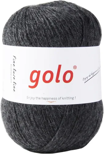 Vista 9 de Golo Lana de merino para tejer a mano, hilo suave y cálido de cachemira para ganchillo