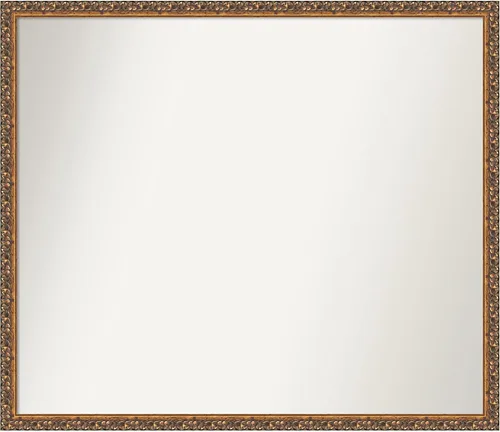 Vista 12 de Amanti Art Espejo de baño de bronce para sobre fregadero, 29 x 19 pulgadas, espejo rectangular de bronce antiguo, marco de madera tradicional