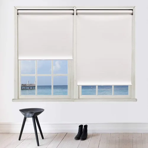 Vista 2 de Persianas enrollables opacas sin cordón, para oscurecer la habitación, para privacidad y control de luz, tratamiento de ventanas para el hogar