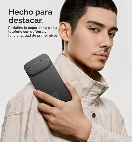 Vista 7 de SURITCH Funda para teléfono Google Pixel 9 Pro XL, compatible con MagSafe, funda protectora con cubierta de cámara y soporte de metal ajustable