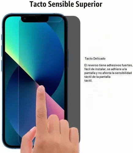 Vista 5 de (3+3) para iPhone 13 Mini (5.4 pulgadas) (paquete de 3) Protector de pantalla de privacidad de vidrio templado antiespía con protector de lente