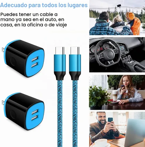 Vista 6 de C Type Charger Fast Charge Wall Charger Block Plug Fast Charger Type C Cord