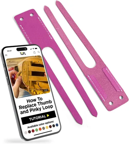 Vista 12 de TOFL Baseball Thumb & Pinky Replacement Loops for Baseball Gloves & Softball Mitts to Match Glove Relace Kit
