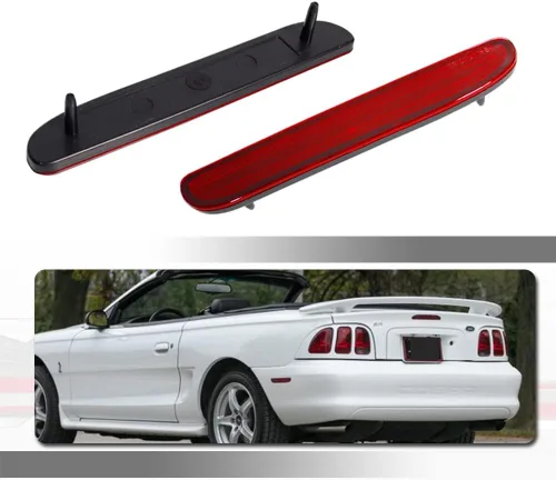 Vista 10 de Para 1994 1995 1996 1997 1998 Ford Mustang Parachoques Trasero Lateral Luces de Marcador Claro Lente Rojo Led Lámpara Luces LED rojas de lente