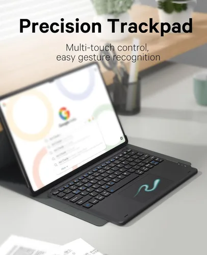 Vista 3 de GreenLaw - Funda con teclado para Galaxy Tab S10/S9 Ultra de 14,6 pulgadas Funda para teclado con panel táctil inteligente, magnético desmontable