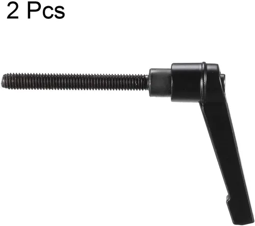 Vista 2 de uxcell M6 x 1.969 in Mango de palanca de sujeción ajustable Rosca botón de trinquete macho roscado perillas roscadas manijas de tornillo giratorios
