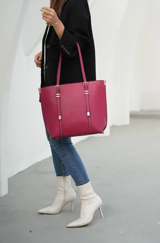 Vista 2 de MKF Collection Mia K - Bolso de mano y cartera para mujer, de piel vegana, con asa