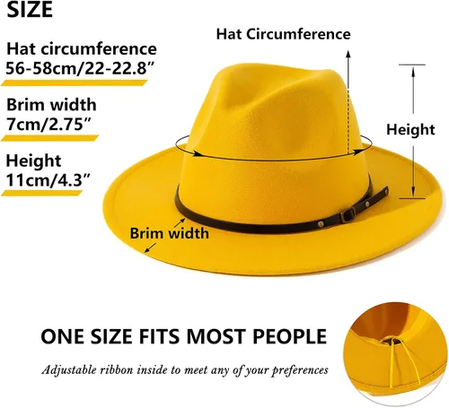 Vista 57 de Lisianthus - Sombrero con cinta con hebilla de ajuste, para mujer, modelo Fedora