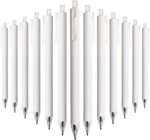 Vista 11 de CRYLLIS Bolígrafos a granel, paquete de 50 bolígrafos para bolígrafos de tinta negra, escritura suave, sin manchas, suministros de oficina, regalos