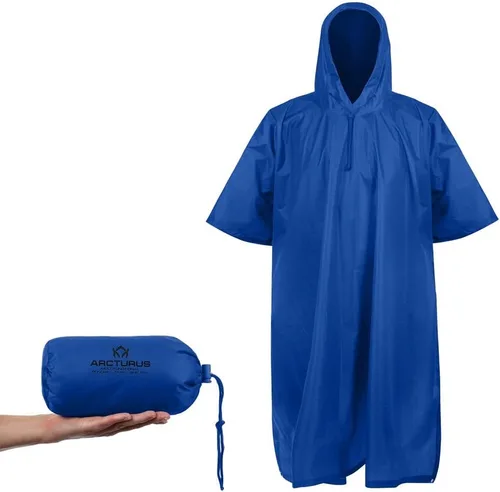 Vista 30 de Arcturus - Poncho ligero de nailon Ripstop con capucha ajustable