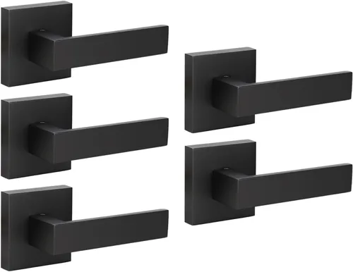 Vista 24 de KNOBWELL - Juego de cerradura con 1 picaporte resistente para puertas de una cara, ideal para puertas interiores reversibles, 0.93 libras