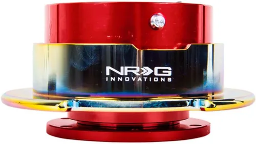 Vista 2 de NRG Innovations NRG-SRK-250NB-MC GEN 2.5 - Adaptador de liberación rápida para volante, 6 agujeros y patrones de pernos 6x70 y 6x74mm/Cuerpo azul