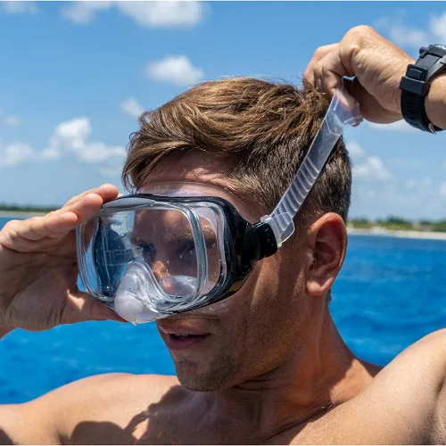 Vista 5 de TUSA Sport Adult Imprex 3D Purge Mask and Dry Snorkel Combo (más eficaz en la superficie)