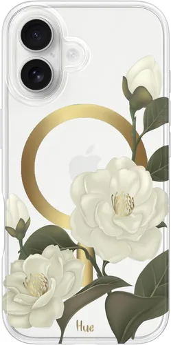 Vista 57 de LONLI Hue - para iPhone 15 Pro Max [Compatible con Magsafe] - Funda de teléfono floral dorada - [Amortiguador de 360°] - Funda de teléfono linda