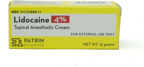 Vista 2 de Crema anestésica tópica para aliviar el dolor al 4% de lidocaína, 0.53 oz (comparar con LMX)