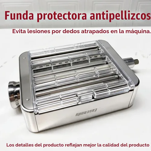 Vista 5 de Accesorio de metal para hacer pasta KitchenAid, accesorio de pasta 3 en 1 para batidora de pie, accesorio de rodillo de pasta ajustable de 8
