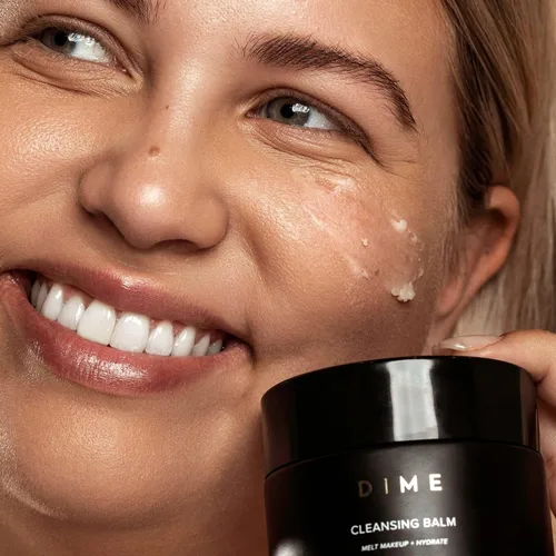 Vista 5 de Dime Beauty - Bálsamo limpiador, removedor de maquillaje con aceite y limpiador facial, removedor de maquillaje hidratante de ojos con escualano