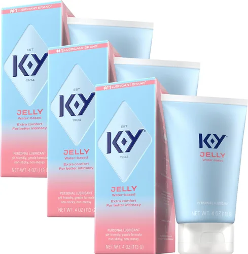 Vista 12 de K-Y Jelly Classic Fórmula a base de agua amigable con el cuerpo, 4 onzas líquidas, lubricante personal para sexo más húmedo para hombres, mujeres