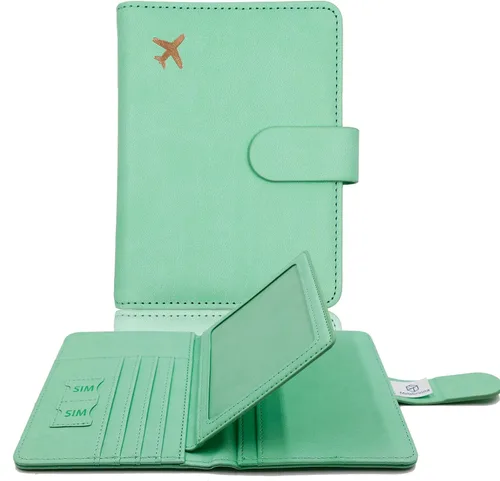 Vista 41 de Melsbrinna - Funda para pasaporte, ranuras para tarjetas, bonita funda para pasaporte para mujeres/hombres, resistente al agua con bloqueo RFID