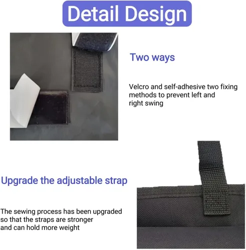 Vista 3 de AOPHY Organizadores y almacenamiento para auto, organizador colgante para asiento trasero con 5 bolsillos, bolsa de organización impermeable
