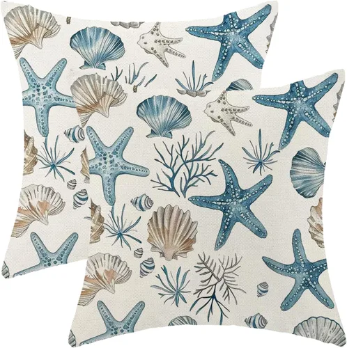 Vista 36 de Fundas de Almohada de Antílope 16x16 Paquete de 2, Fundas de Almohada Decorativas con Estampado de Piel de Animal Azul Marino, Fundas de Almohada