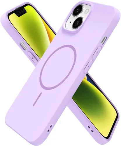 Vista 131 de Oakxco Funda de Silicona Mag Safe para iPhone 12 Pro Max, Funda Magnética Delgada y Fina Compatible con Carga Inalámbrica MagSafe, Bonita Funda