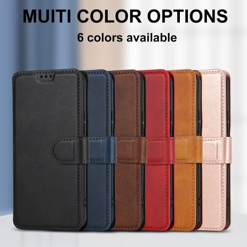 Vista 9 de QLTYPRI Para Samsung Galaxy A14 Case Premium PU Leather Simple Wallet Case [Ranuras para tarjetas] [Soporte manos libres] [Cierre magnético] Funda