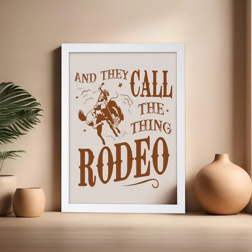 Vista 105 de Poster Master Póster de You've Yeed Your Last Haw - Impresión retro de vaquero marrón - Arte occidental - Arte moderno - Arte del salvaje oeste