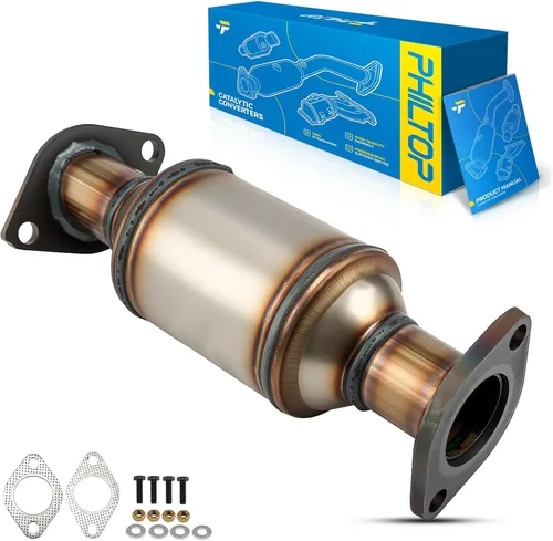 Vista 56 de PHILTOP Convertidor Catalítico de Ajuste Directo para Murano 2009 2010 2011 2012 2013 2014 3.5L, Cáscara de Acero Inoxidable Aluminio 203-1010
