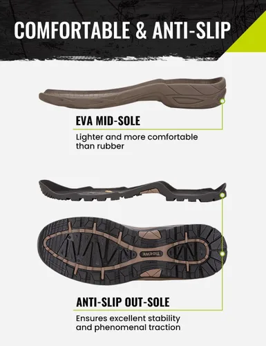 Vista 5 de TIDEWE - Botas de goma para caza, impermeables, aisladas y cálidas, diseño de camuflaje de roble musgoso & árbol real con neopreno de 0.23 pulgadas