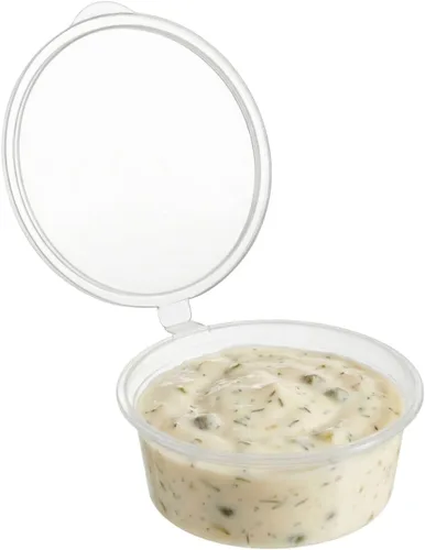 Vista 12 de RW Base - Vasos de gelatina de 1 onza, 100 tazas aptas para microondas, resistentes a las grietas, desechables, recipientes de plástico transparente