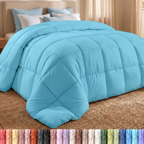 Vista 29 de Utopia Bedding - Juego de edredones de plumón con inserción de edredón acolchado con esquinas y pestañas, edredones alternativos cosidos en caja