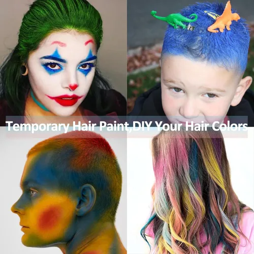 Vista 6 de Mysense Pintura en barra verde Amazon para el cabello de cara y cuerpo, maquillaje de Halloween, Elphaba Witch Gamora, color de cabello temporal