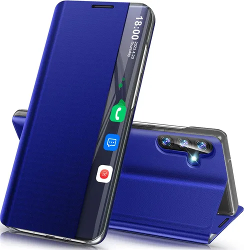 Vista 77 de Funda de teléfono para Samsung Galaxy A16 5G, Clear View Window Funda delgada de lujo para teléfono Galaxy A16 con soporte, funda protectora