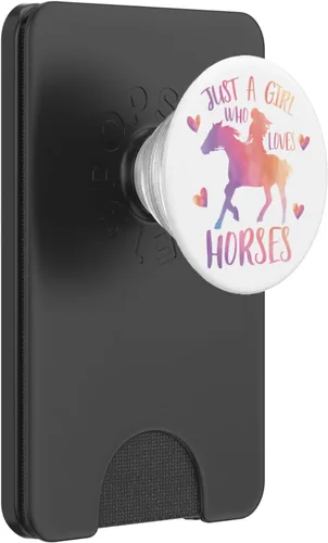 Vista 7 de Just a Girl Who Loves Horses Watercolor Horse Western Rider PopSockets - Soporte para teléfonos y tabletas, Negro