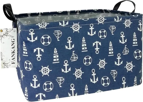 Vista 26 de Canasta plegable de almacenamiento para guardería, con revestimiento de polietileno impermeable, de grand tamaño, para niños y niñas, oficina