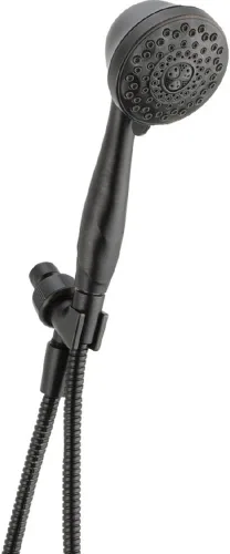 Vista 3 de Delta Faucet Cabezal de ducha de mano de 7 pulverizaciones con manguera, cabezal de ducha de mano cromado, ducha de mano, cabezal de ducha
