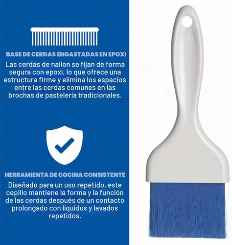 Vista 2 de Pincel de silicona/Pincel para repostería Carlisle Galaxy., 3", Azul