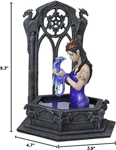 Vista 2 de Figura de estatua de dragón de agua de Anne Stokes
