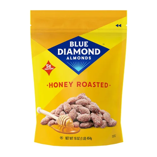 Vista 12 de Blue Diamond Almonds, Bold Habanero BBQ, 16 onzas