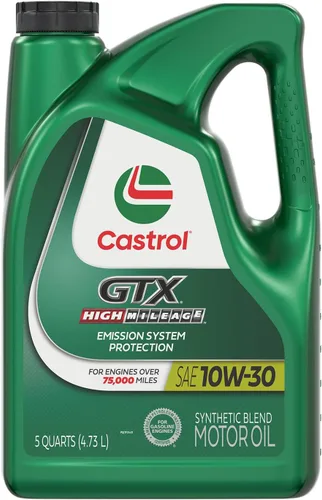 Vista 13 de Castrol GTX High Mileage 10W-30 - Aceite sintético para motor, 1 cuarto de galón, paquete de 6