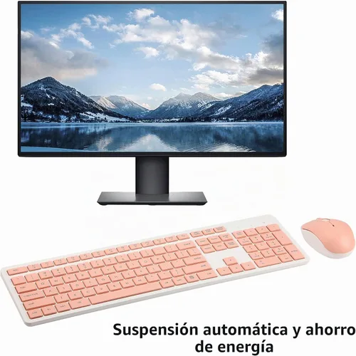 Vista 4 de Combo de teclado y ratón inalámbricos, combo de teclado y ratón inalámbrico silencioso de 2.4G para Windows Chrome Laptop Computadora PC