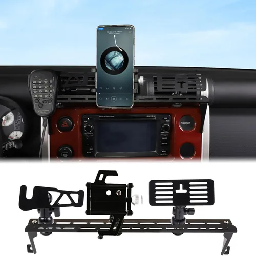 Vista 11 de Soporte para teléfono de automóvil compatible con Toyota FJ Cruiser 2007-2021+, soporte para panel de instrumentos, soporte para teléfono celular
